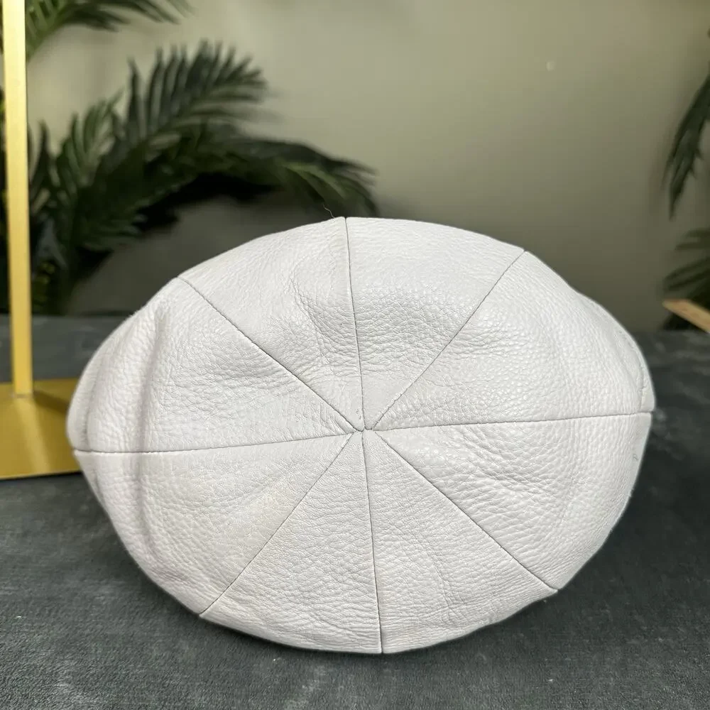 the Sak Leather Hobo bucket Ivory soft Straw embelishment hippie